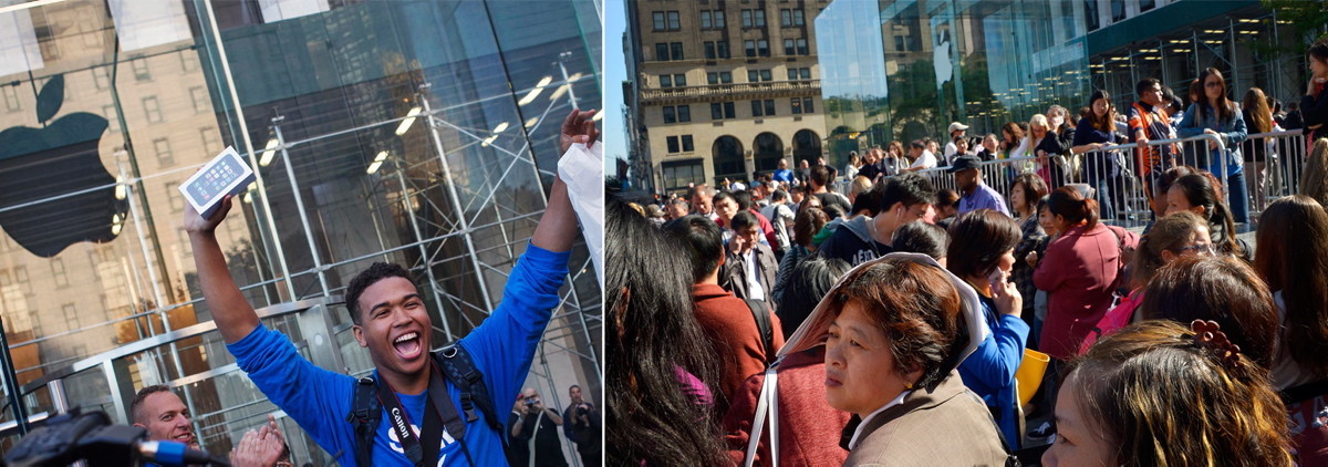 Both models hit stores on Sept. 20, 2013 as once again hundreds of people from New York to Tokyo lined up days in advance to score the phone. With 2 models to choose from, it was the first time Apple offered a phone significantly less expensive than the latest.