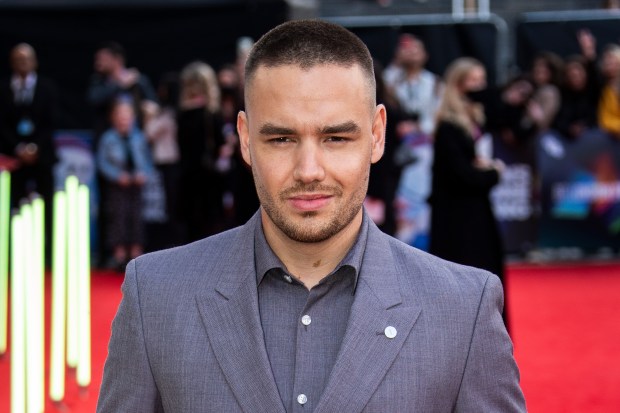 Liam Payne poses for photographers upon arrival at the premiere of the film 'Ron's Gone Wrong' during the 2021 BFI London Film Festival in London, Saturday, Oct. 9, 2021.