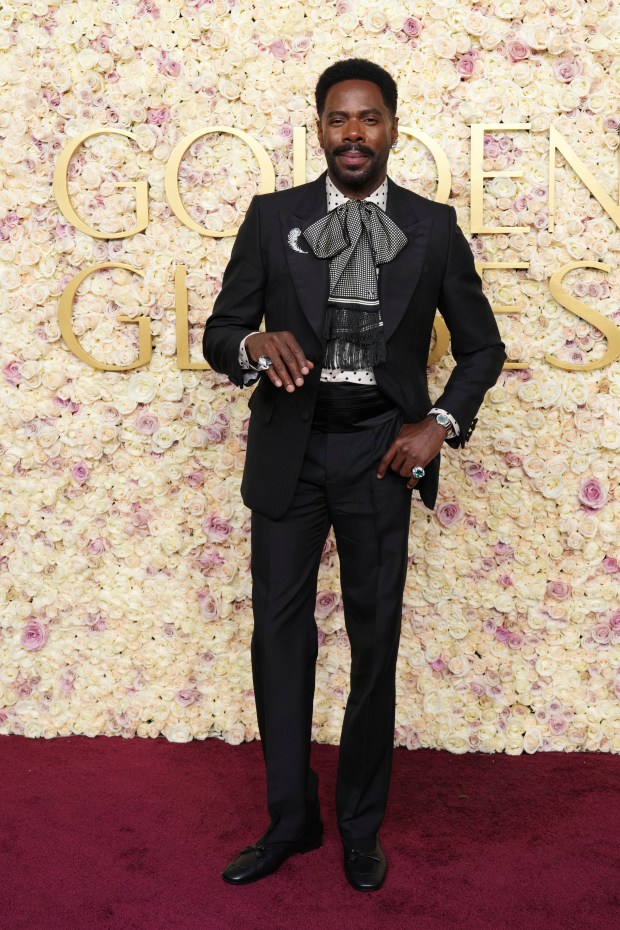 Colman Domingo arrives at the 82nd Golden Globes on Sunday, Jan. 5, 2025, at the Beverly Hilton in Beverly Hills, Calif.