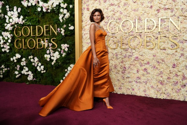 Zendaya arrives at the 82nd Golden Globes on Sunday, Jan. 5, 2025, at the Beverly Hilton in Beverly Hills, Calif. 