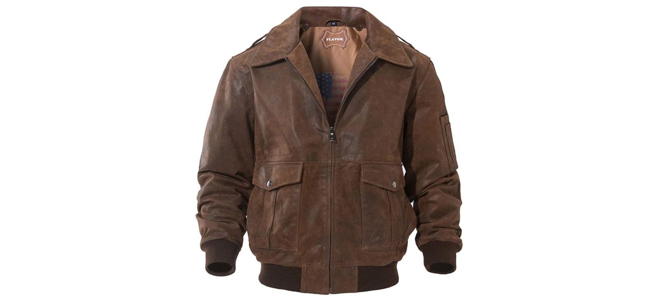 Flavor Flight Bomber Leather Jacket