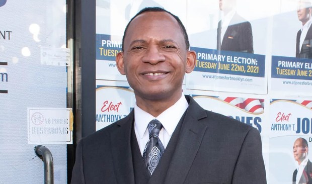 Brownsville district leader Anthony T. Jones is pictured during his run for Brooklyn borough president. (Anthony T. Jones for Brooklyn Borough President / Facebook)