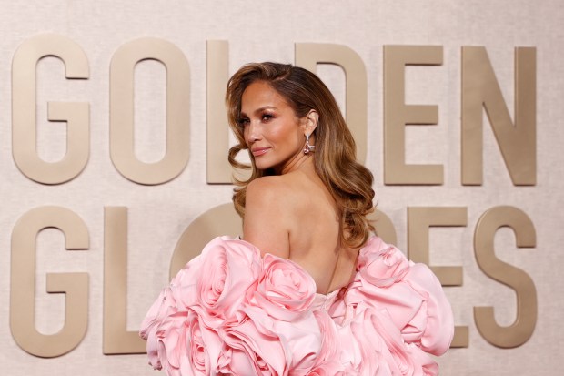 TOPSHOT - US singer and actress Jennifer Lopez arrives for the 81st annual Golden Globe Awards at The Beverly Hilton hotel in Beverly Hills, California, on January 7, 2024. (Photo by Michael TRAN / AFP) (Photo by MICHAEL TRAN/AFP via Getty Images)