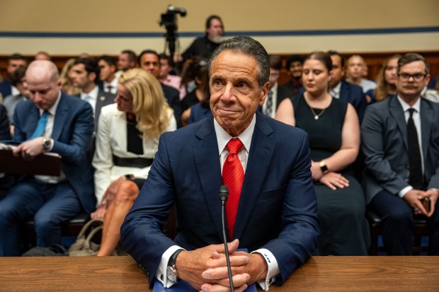 Former New York Governor Andrew Cuomo arrives to testify before the Select Subcommittee on the Coronavirus Pandemic in the Rayburn House Office Building at the U.S. Capitol on September 10, 2024 in Washington, DC. (Photo by Kent Nishimura/Getty Images)