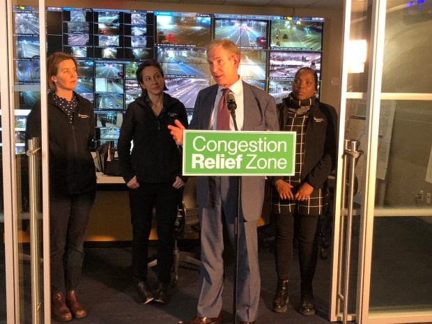 MTA CEO Janno Lieber addresses the media after a federal judge declined to restrain congestion pricing in New York City on Jan. 3, 2025. (Kerry Burke/NYDN) 