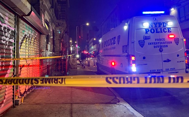 Police shot and wounded an armed man in the Bronx during a harrowing confrontation Sunday, cops said.