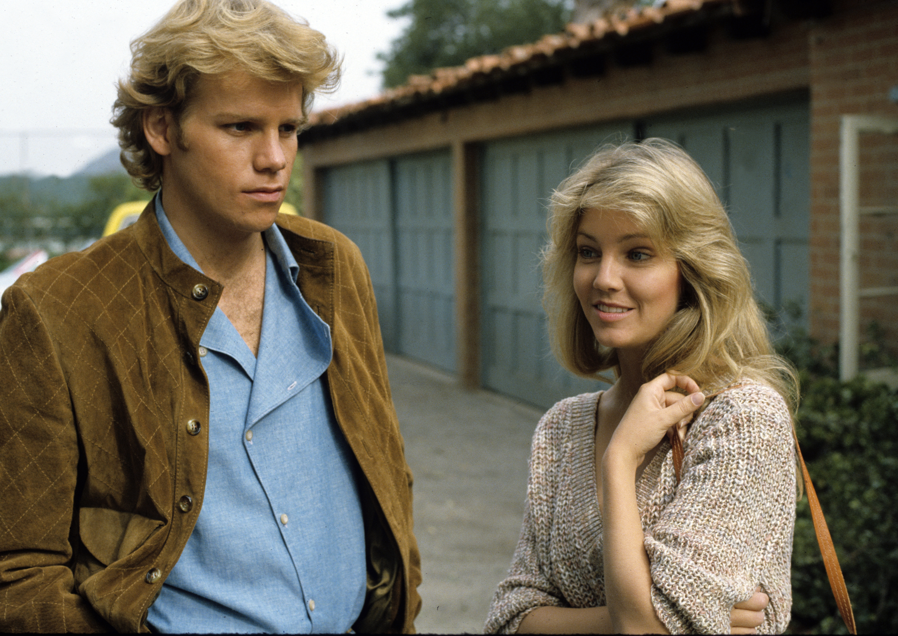 Actors Al Corley (as Steven) and Heather Locklear (as Sammy Jo) in an episode 'Reconciliation' of the television show 'Dynasty,' in Los Angeles, Calif. on Dec. 2, 1981.