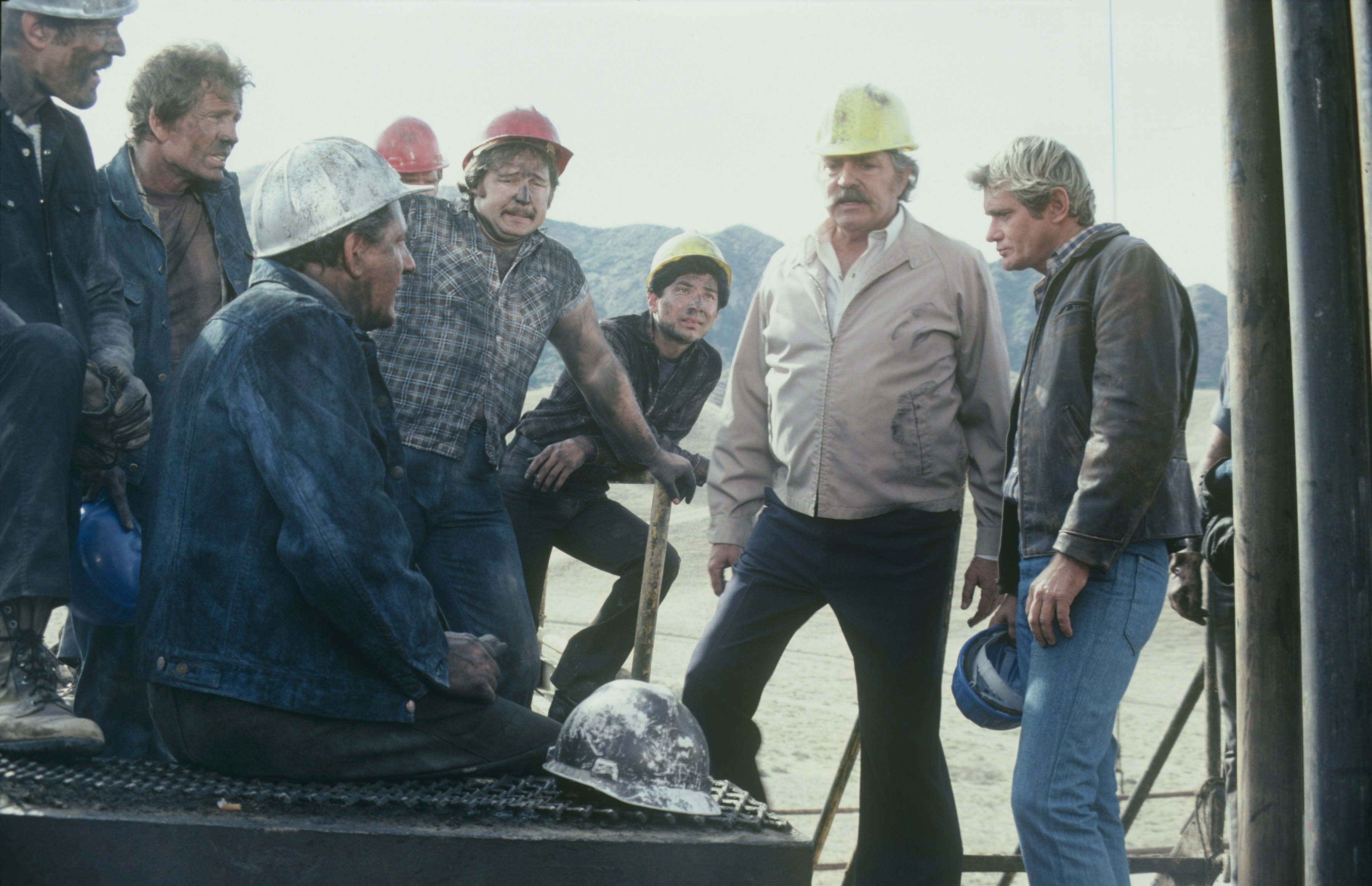 Buck (Patrick Wright), Walter (Dale Robertson), and Matthew (Bo Hopkins) on the tv show 