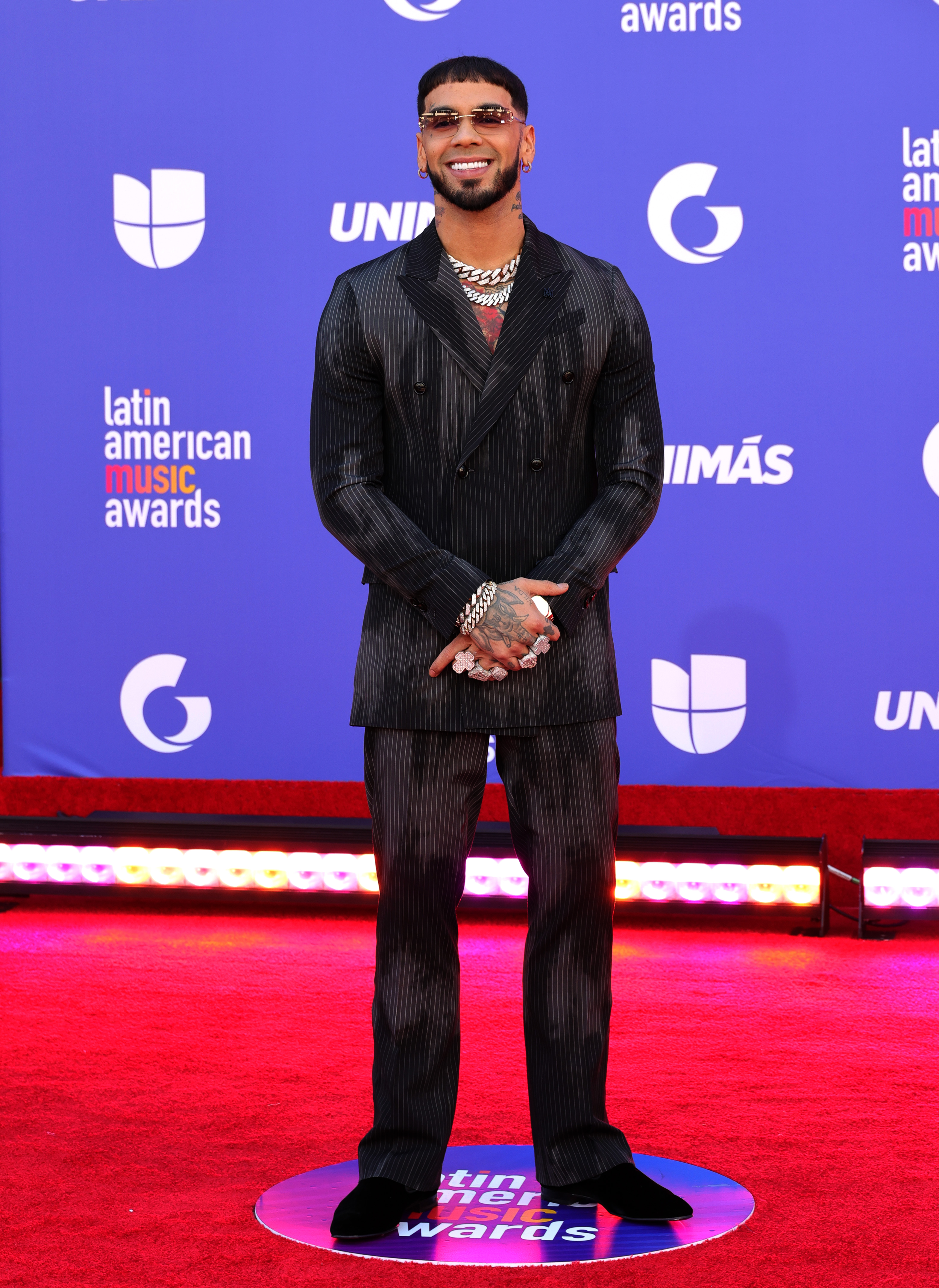 Anuel AA attends the 2023 Latin American Music Awards at MGM Grand Garden Arena on April 20, 2023, in Las Vegas, Nev. Anuel AA attends the 2023 Latin American Music Awards at MGM Grand Garden Arena on April 20, 2023, in Las Vegas, Nev.