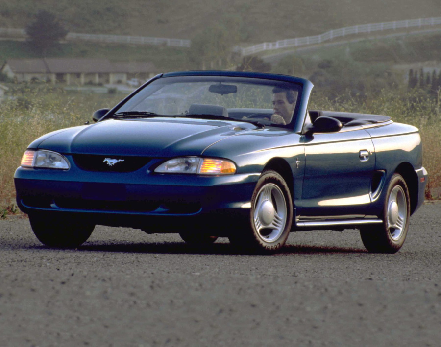 A stiffer platform, a new 5.0-liter V-8 engine, and new vehicle styling were the hallmark's of the 30th anniversary 1994 Ford Mustang.