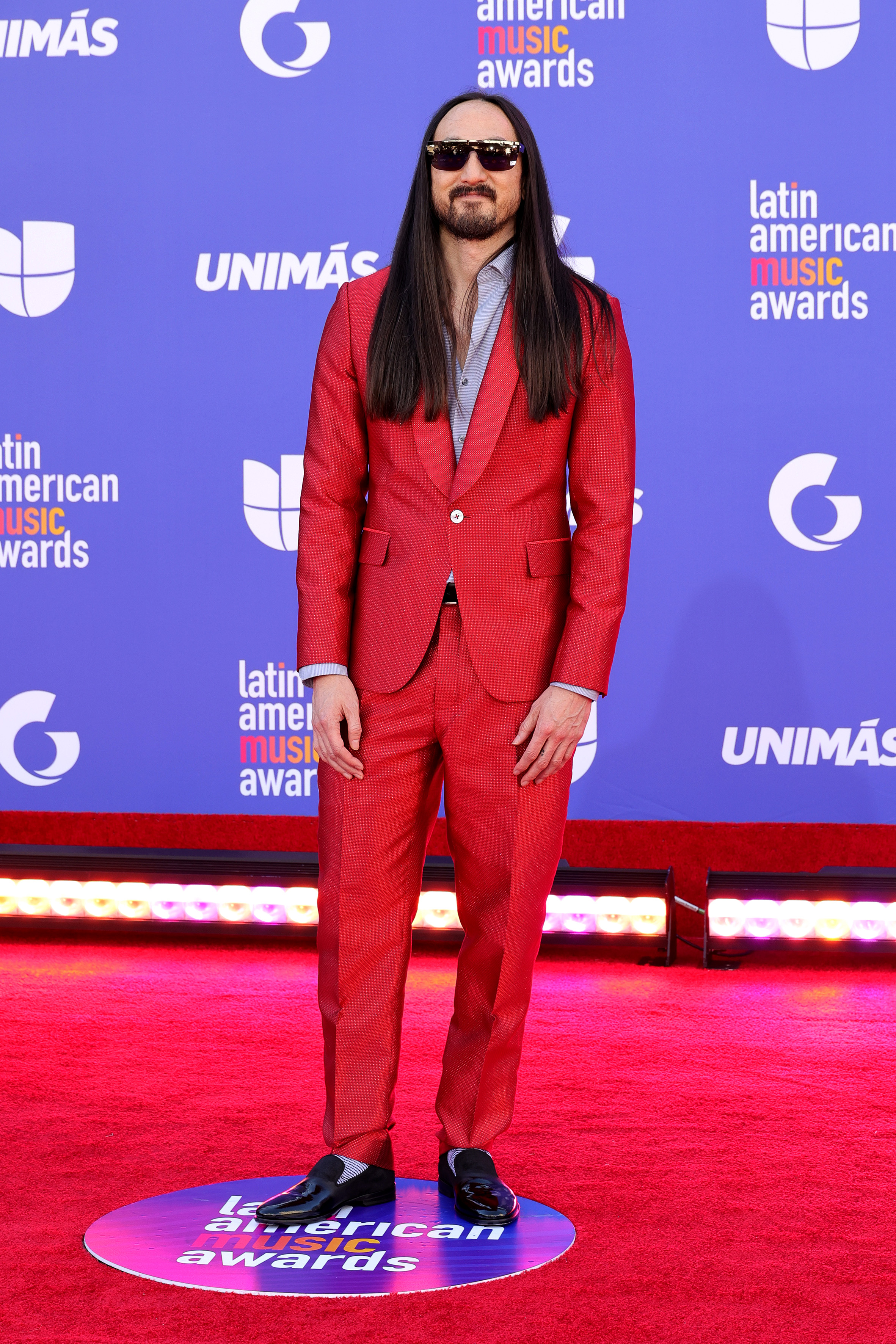Steve Aoki attends the 2023 Latin American Music Awards at MGM Grand Garden Arena on April 20, 2023, in Las Vegas, Nev. Steve Aoki attends the 2023 Latin American Music Awards at MGM Grand Garden Arena on April 20, 2023, in Las Vegas, Nev.