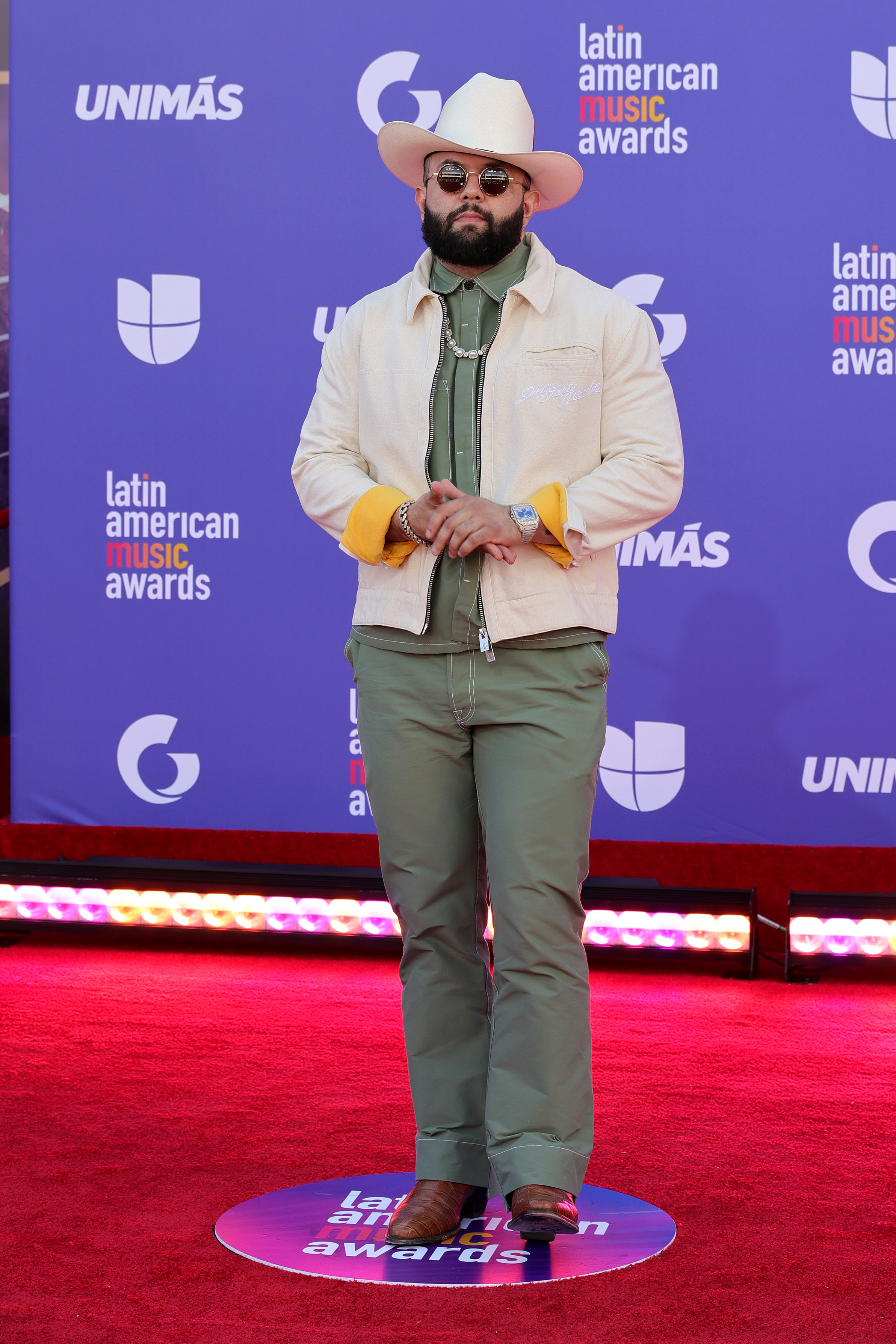 Carin León attends the 2023 Latin American Music Awards at MGM Grand Garden Arena on April 20, 2023, in Las Vegas, Nev. Carin León attends the 2023 Latin American Music Awards at MGM Grand Garden Arena on April 20, 2023, in Las Vegas, Nev.