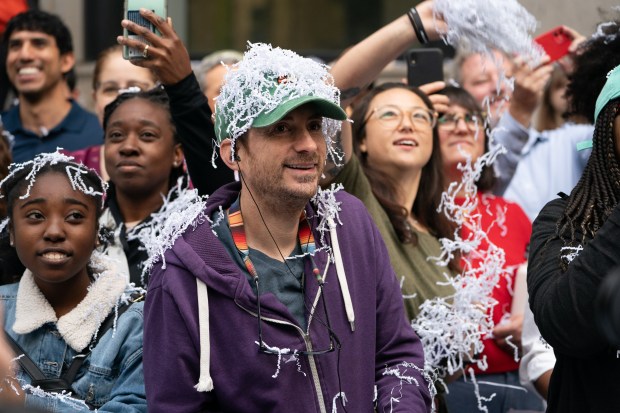 Fans and New York Liberty players celebrate during a ticker-tape parade in Manhattan's 'Canyon of Heroes' the following the Liberty's WNBA Championship win on Thursday, Oct. 22, 2024, in New York City. (Barry Williams for New York Daily News)