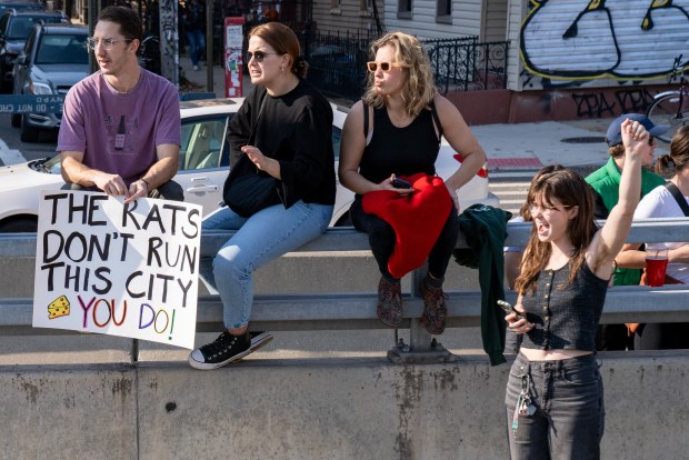 Views of the New York City TCS Marathon as participants make their way across the Pulaski Bridge in Brooklyn on Sunday November 5, 2023. 1129. (Theodore Parisienne for New York Daily News)