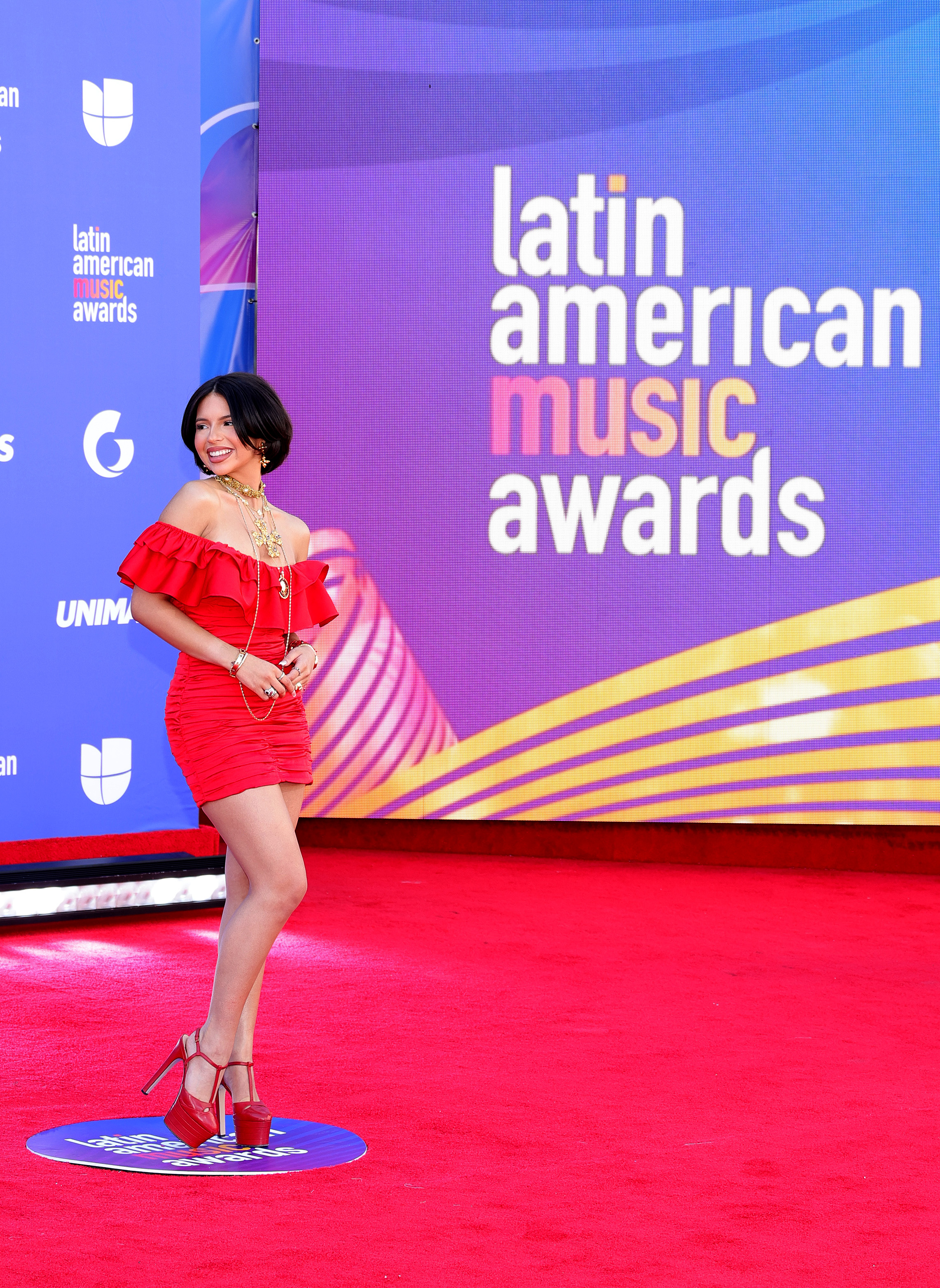 Ángela Aguilar attends the 2023 Latin American Music Awards at MGM Grand Garden Arena on April 20, 2023, in Las Vegas, Nev. Ángela Aguilar attends the 2023 Latin American Music Awards at MGM Grand Garden Arena on April 20, 2023, in Las Vegas, Nev.